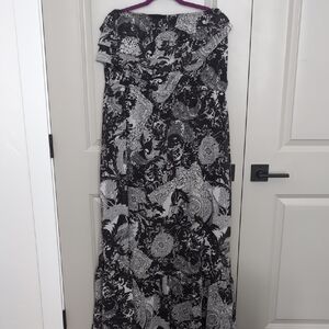 Lane Bryant Black and White Patterned Dress